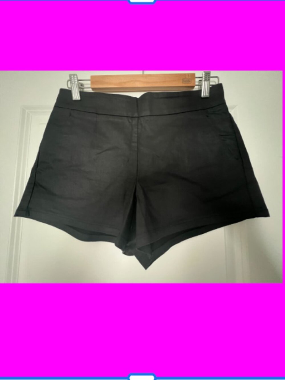 French Connection FC Jeans Coated Black Shorts - Night Out! - Sz 4